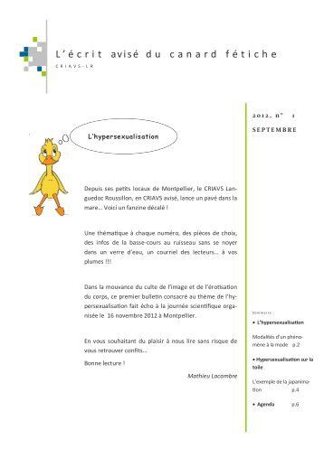 La news letter "l'écrit avisé du CRIAVS-LR" - CHU Montpellier