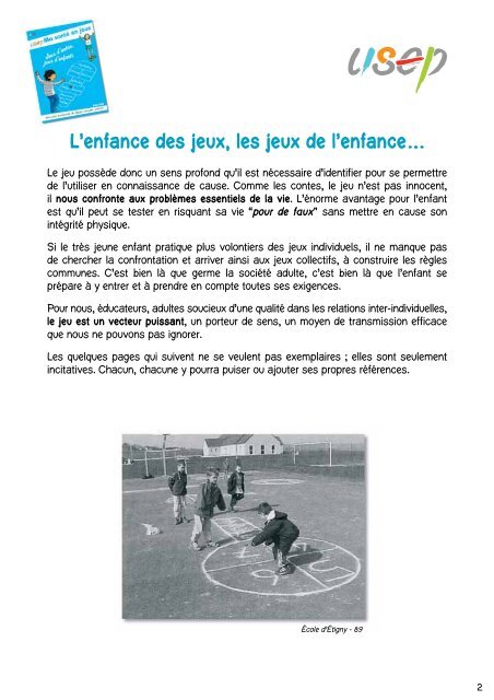 Jeux d'antan, jeux d'enfants - USEP 42