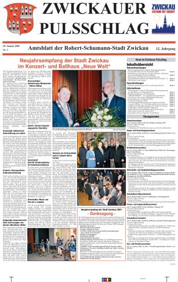 Amtsblatt Nr. 01 vom 10.01.2001 (*.pdf, 988 KB) - Stadt Zwickau