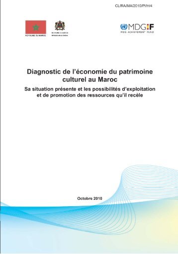 Diagnostic de l'économie du patrimoine culturel au Maroc: sa ...