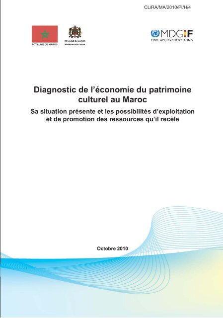 Diagnostic de l'économie du patrimoine culturel au Maroc: sa ...