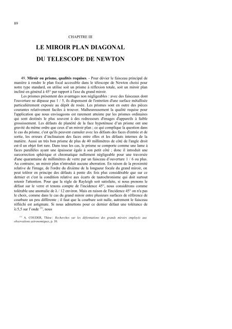 le miroir plan diagonal du telescope de newton - AstroSurf