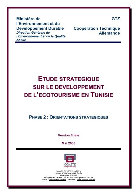 Etude stratégique sur le développement de l'écotourisme en Tunisie ...