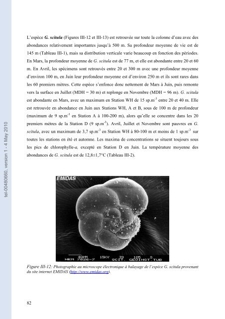 Ecologie des foraminifères planctoniques du golfe de Gascogne ...