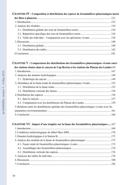 Ecologie des foraminifères planctoniques du golfe de Gascogne ...