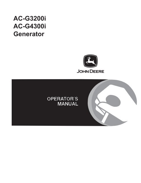 AC-G3200i AC-G4300i Generator - John Deere