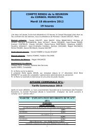 Compte-rendu du 18 décembre 2012 - Ville de Valençay