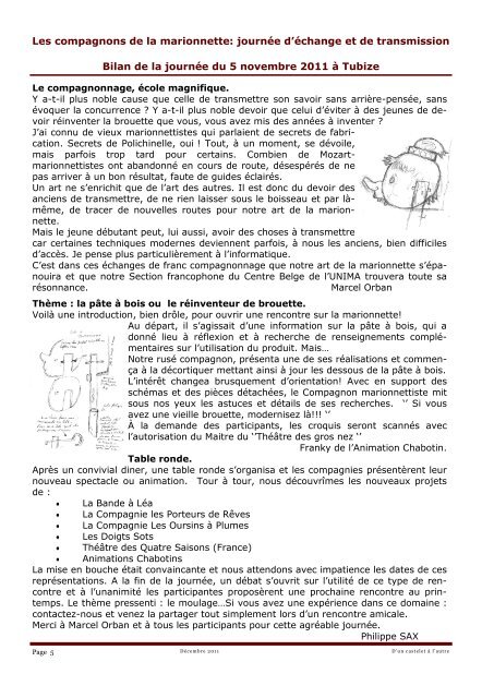 D'u n castelet à l'autre - Union Internationale de la Marionnette