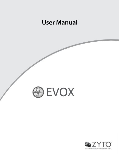 evox 5.0 users manual - Zyto
