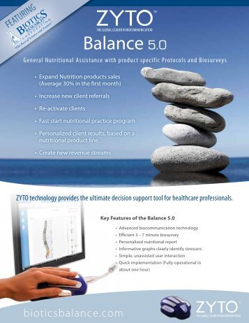 Biotics Balance Information Sheet - Zyto