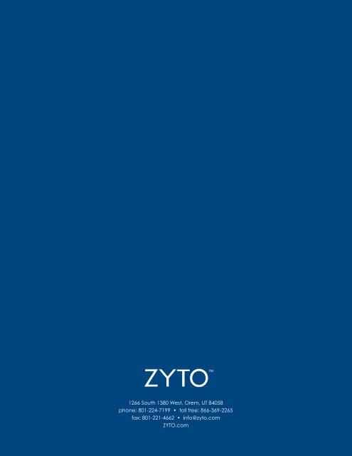 Sales Booklet - Zyto