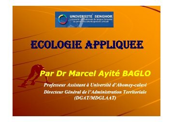 Écologie appliquée