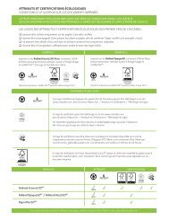 ATTRIBUTS ET CERTIFICATIONS ÉCOLOGIQUES - Cascades