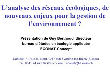 RESEAUX ECOLOGIQUES - geolep