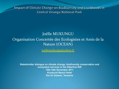 Joëlle MUKUNGU Organisation Concertée des Ecologistes et Amis ...