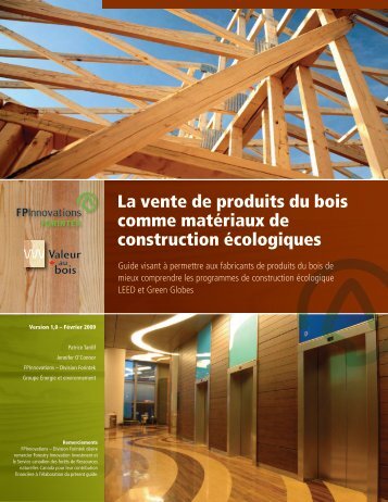 La vente de produits du bois comme matériaux de construction ...