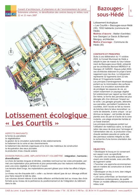 Lotissement écologique « Les Courtils » - Paysage et urbanisme ...