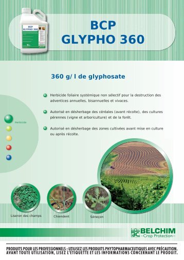 Notice Glypho 360 - Belchim Crop Protection