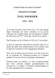 PAUL FOURNIER - Mairie de Villeneuve Loubet