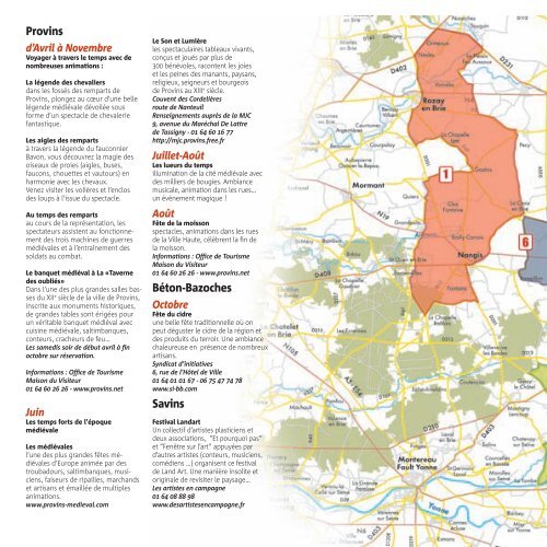 Téléchargez le Carnet de route en Provinois, Bassée, Montois