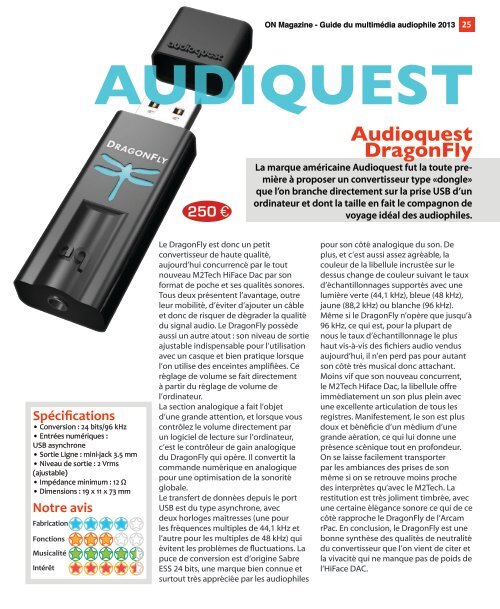 ON Magazine - Guide du multimédia audiophile 2013