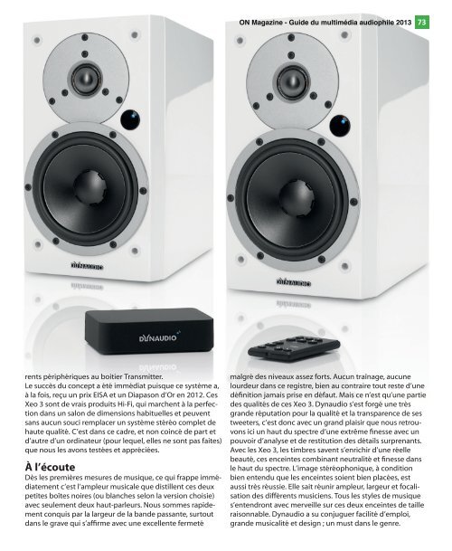 ON Magazine - Guide du multimédia audiophile 2013