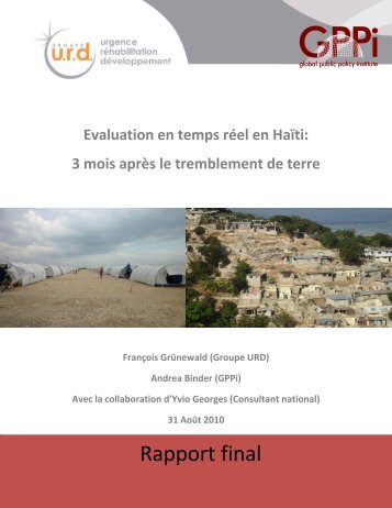 Evaluation en temps réel en Haïti