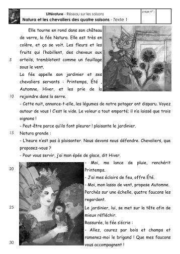 NATURA ET LES CHEVALIERS DES QUATRE SAISONS Texte 1.pdf