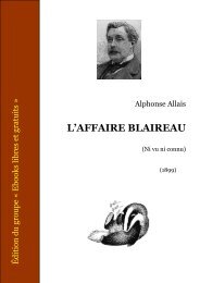 L'AFFAIRE BLAIREAU - Diogene éditions libres