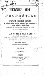 Derniers mots des Prophéties - Livres mystiques