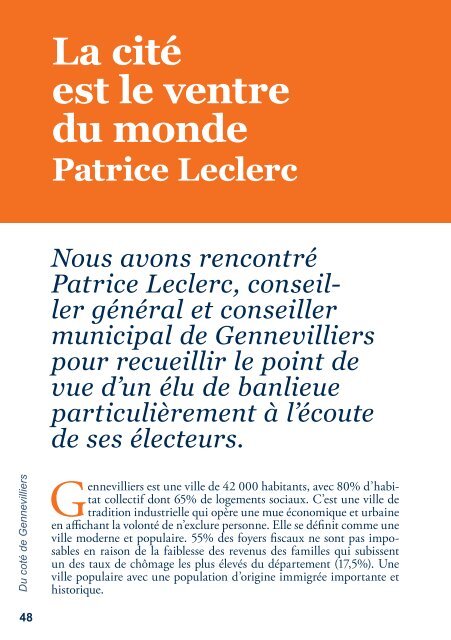 A l'écoute des cités - Le blog de Patrice Leclerc