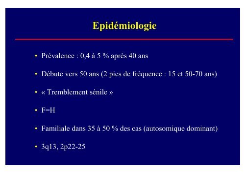 Tremblement et mouvements anormaux - Medco 59 62