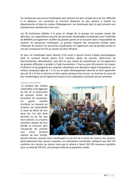 Rapport BIT sur Haiti - International Labour Organization