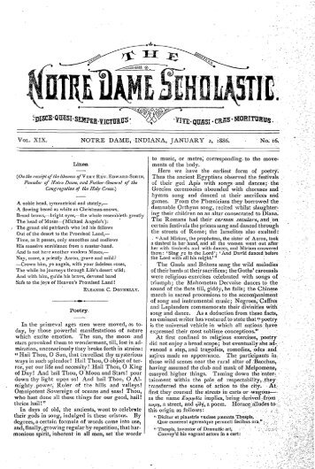 Notre Dame Scholastic, Vol. 19, No. 16 -- 2 January 1886 - Archives ...