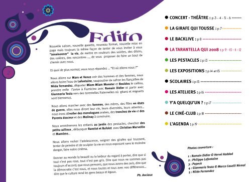 Télécharger cette édition du Rayeu au format PDF - Centre culturel ...
