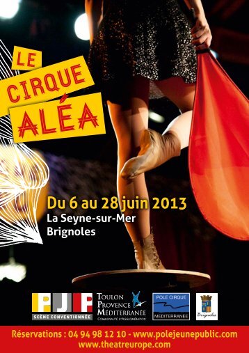 Le flyer du programme du cirque Alea