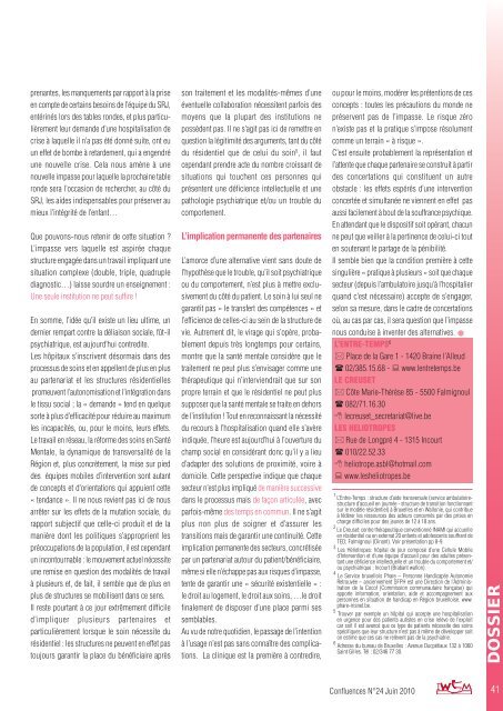 Ouvrir le Confluence 24 en pdf - Institut wallon pour la santé mentale ...