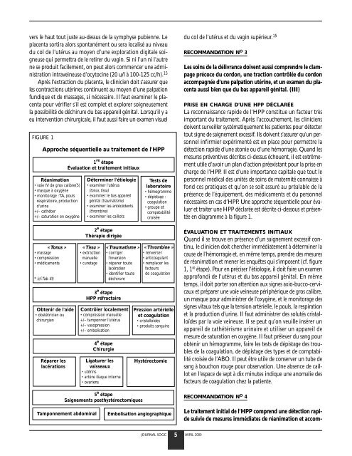 Prevention et prise en charge de l'hemorragie postpartum - SOGC