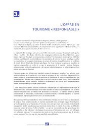 L'OFFRE EN TOURISME « RESPONSABLE » - Le tourisme solidaire