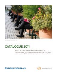Catalogue 2011 - Éditions Yvon Blais