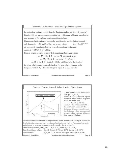 1 Propriétés photométriques des galaxies 1 ... - David Elbaz