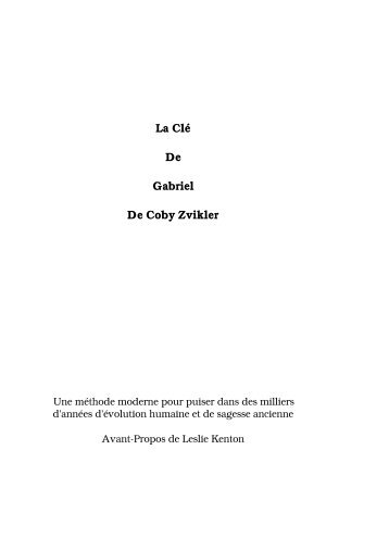 La Clé De Gabriel De Coby Zvikler - Empower Disc