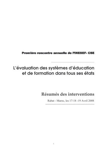 Résumés des communications