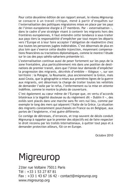 Migreurop - Fondation Jean-Jaurès