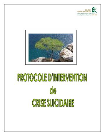 protocole d'intervention de crise suicidaire - acrdq