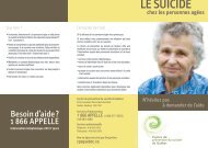 Le suicide chez les personnes âgées