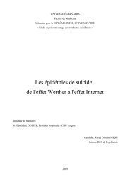 Les épidémies de suicide - Faculté de Médecine - Université d'Angers