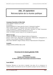 Retranscription complète de la réunion - Commission nationale du ...