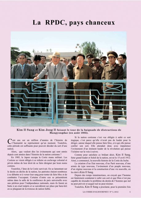 Kim Jong Il et les habitants du Jagang - Naenara