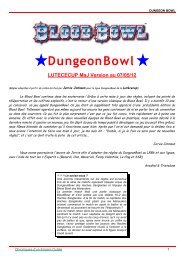 Adaptation en français du DungeonBowl au LRB 6.0 par la Lutèce.